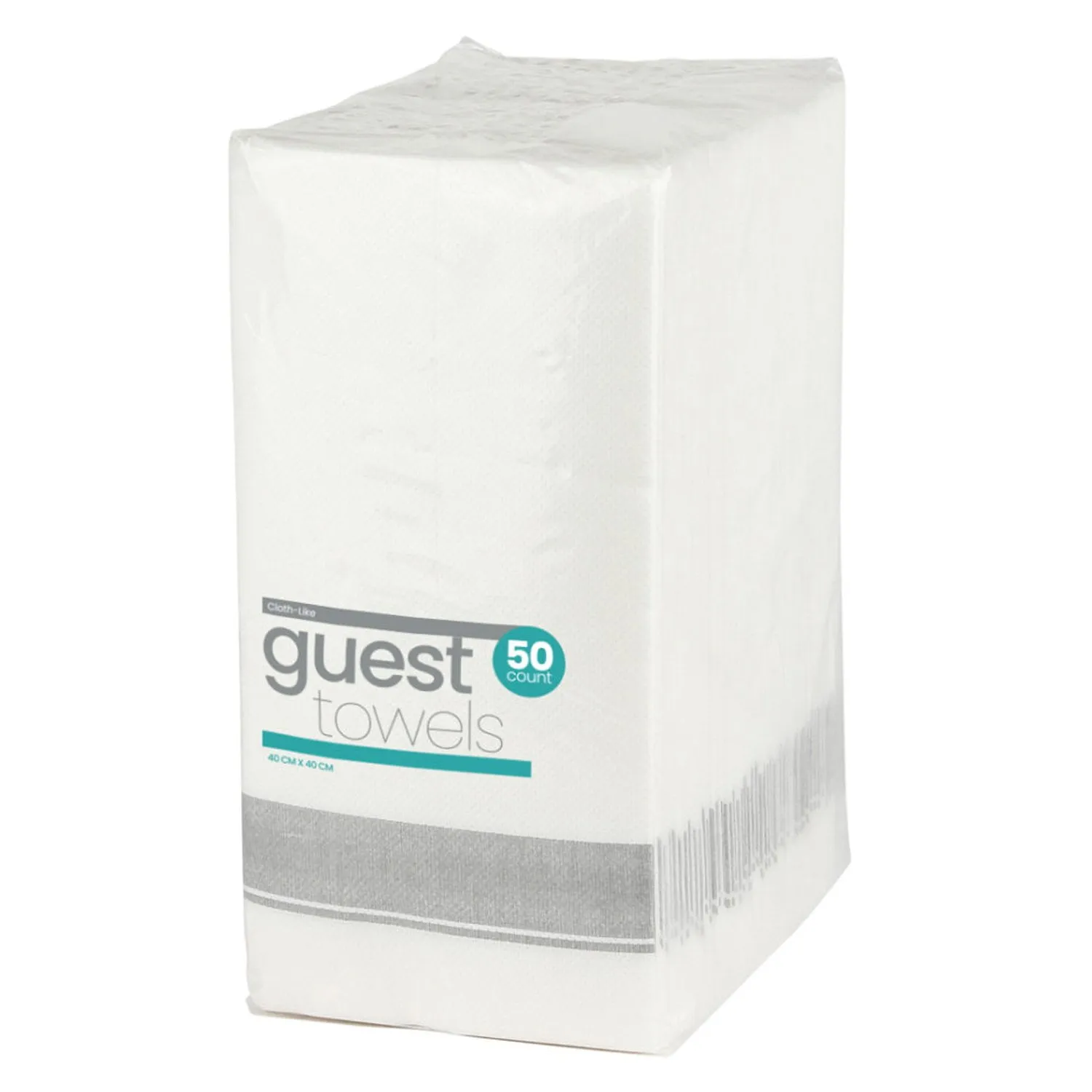 Cloth-Like Dinner Napkins with Silver Border, 50 Count (3-Pack)